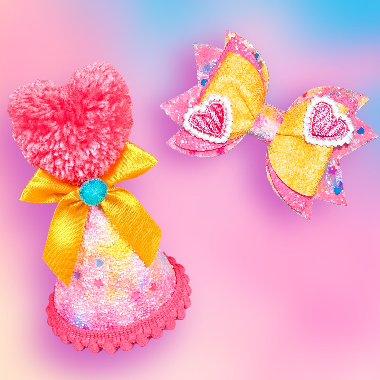 Lover Bubblegum Pop BUNDLE - Party Hat and Bow