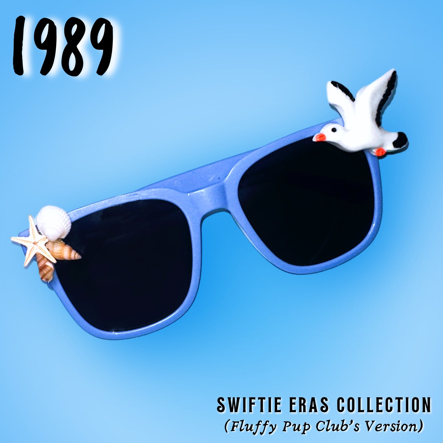 1989 Blue Seagull Dog Sunglasses